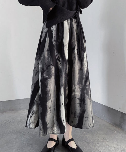 Blurred Print Skirt